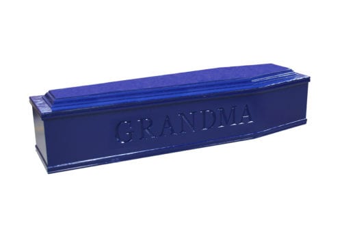 Berwick Grandma Engraving BLUE Coffin