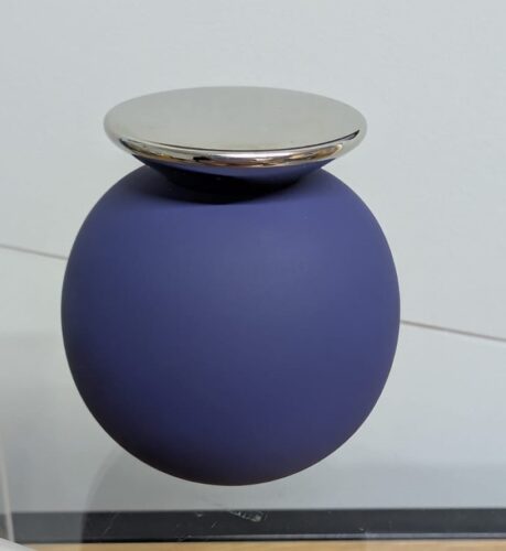 Love Urn Blue and Silver