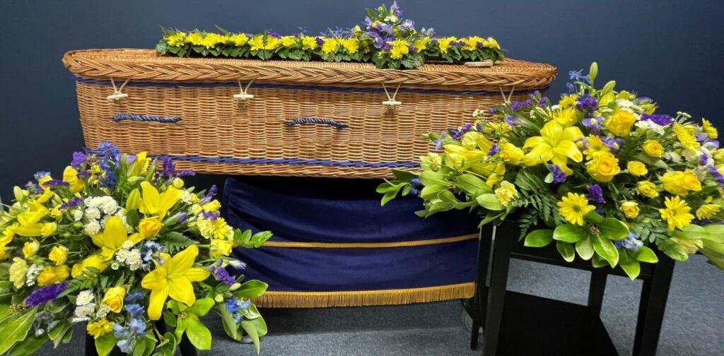 Flowers for casket
